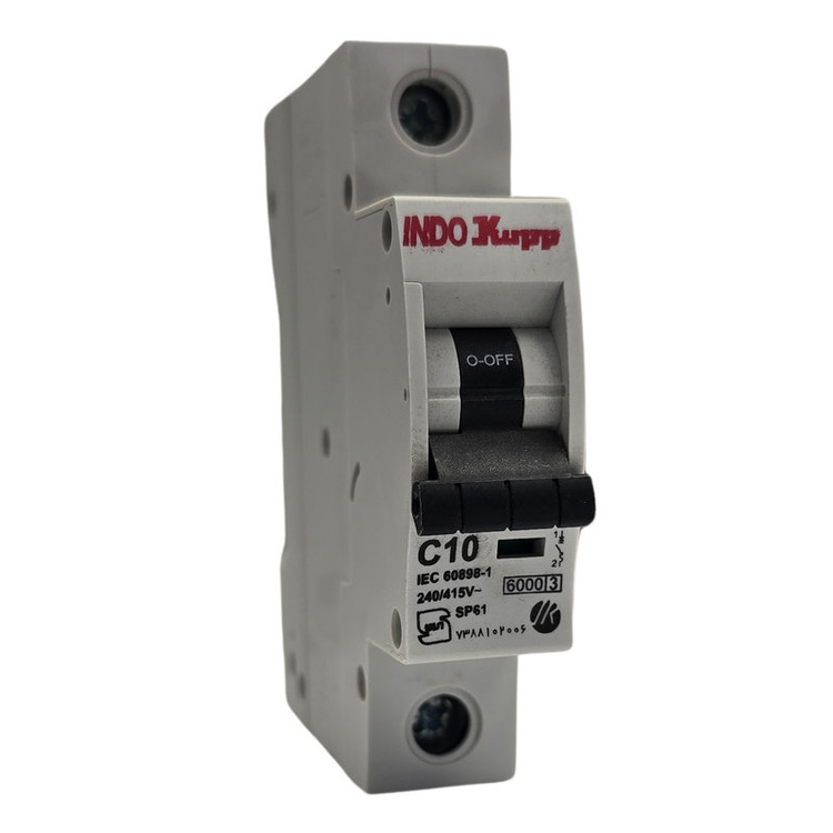 فیوز مینیاتوری تک فاز 10 آمپر ایندوکوپ مدل 10C