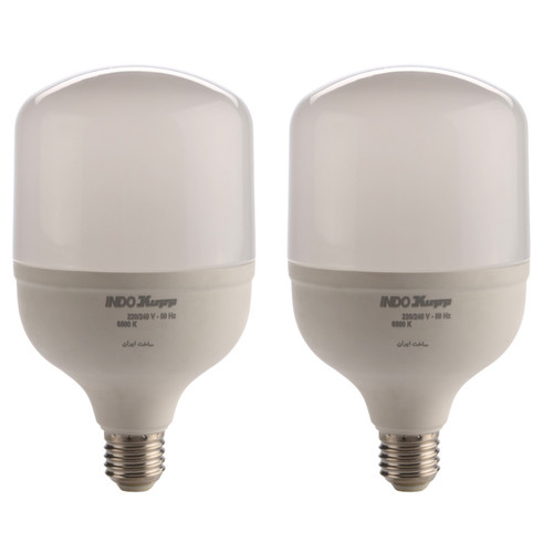 لامپ ال ای دی 50 وات ایندوکپ مدل استوانه پایه E27 مجموعه 2 عددی