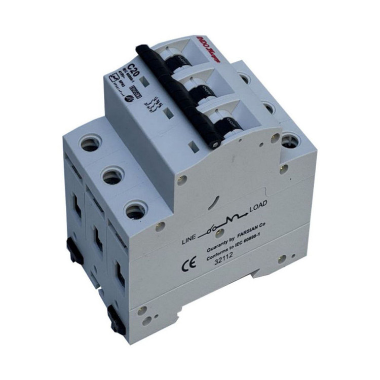 فیوز مینیاتوری سه فاز 20 آمپر ایندوکپ مدل C20