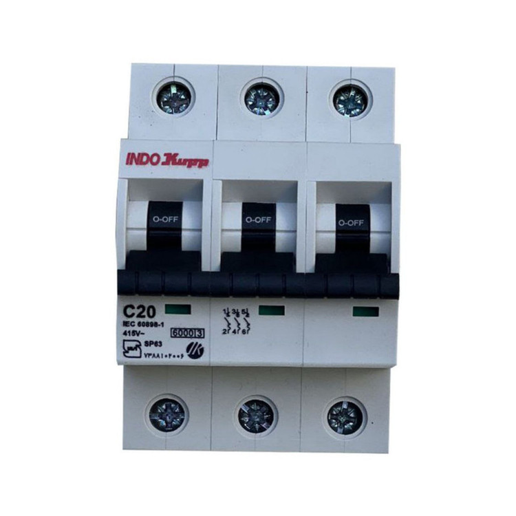 فیوز مینیاتوری سه فاز 20 آمپر ایندوکپ مدل C20