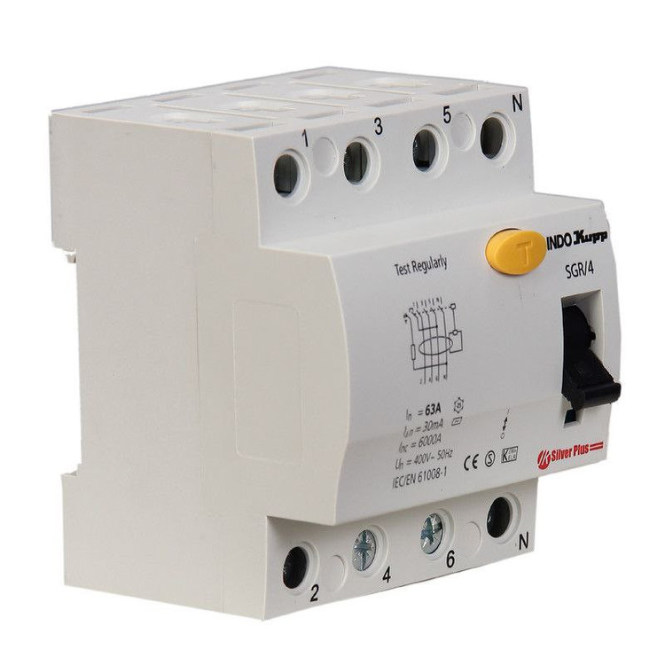 فیوز محافظ جان سه فاز 63 آمپر ایندوکپ مدل SGR